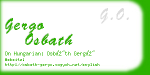 gergo osbath business card